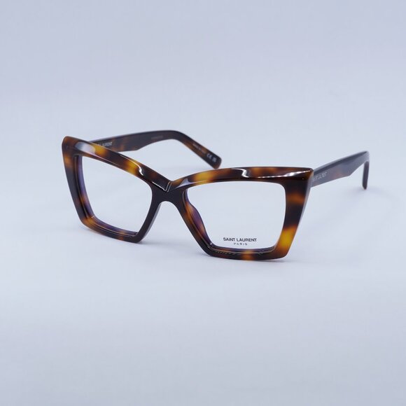 Saint Laurent SL657OPT 002 Eyeglasses Havana 54mm Square Frame main image 5